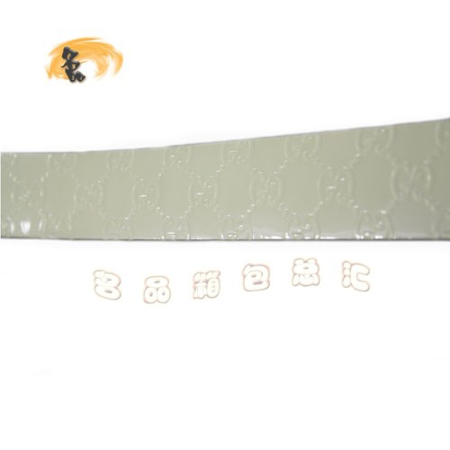 201790 Gucci皮帶 經典款Gucci時尚牛皮雙G壓花女士皮帶 古奇皮帶 漆皮腰帶 白色