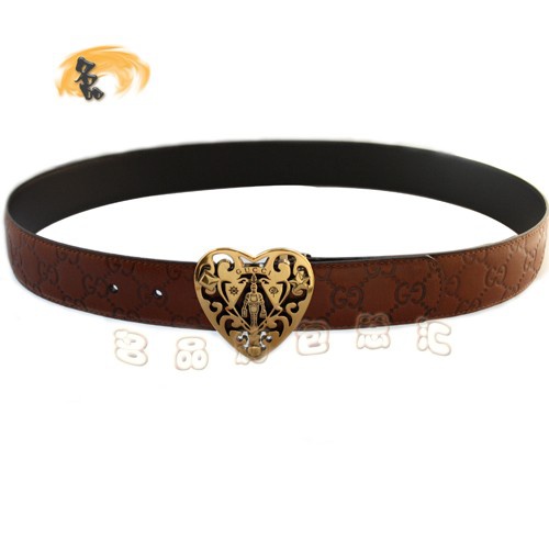 207557 經(jīng)典款Gucci時尚男士皮帶 古奇皮帶 Gucci皮帶 牛皮Gucci腰帶 棕色