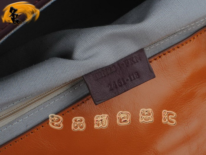 2798 Fendi原版皮女士手提包 芬迪最新款時尚女士斜挎包 Fendi女包 Fendi斜挎包 橙配酒紅色