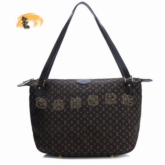 M40573 LV最新款 經(jīng)典LV小花布女士單肩包 LV帆布包 LV Ballade女包 咖啡色