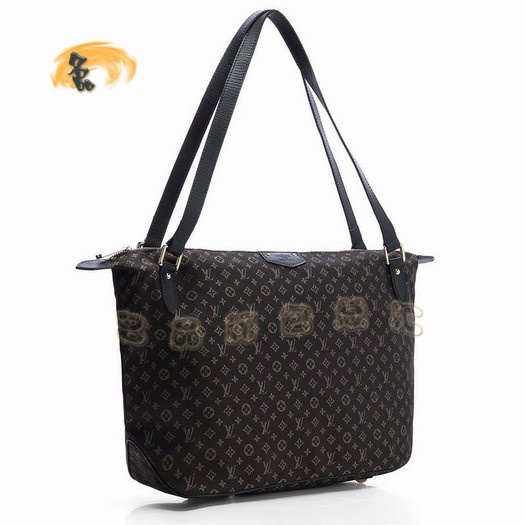 M40573 LV最新款 經(jīng)典LV小花布女士單肩包 LV帆布包 LV Ballade女包 咖啡色