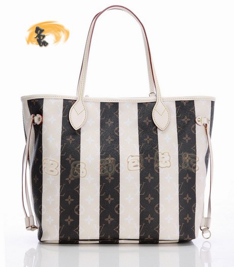 M40560 LV最新款 斑馬紋單肩包 LV購物袋 出街必備暢銷款女包 LV Neverfull系列 中號