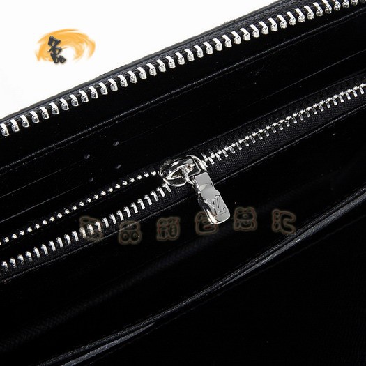 N63002 LV最新款 卡通畫版錢包 LV錢包 黑色棋盤格錢夾 LV Zippy系列長款錢包