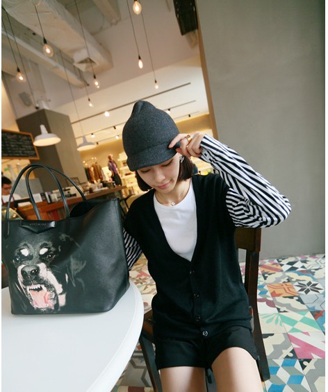 2012限量款 Givenchy 紀梵希羅威納惡犬狗頭包 單肩包 配化妝包 紀梵希狗頭包