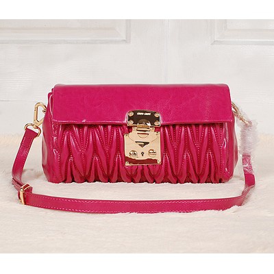 MIUMIU繆繆新款女士單肩包 88104玫紅