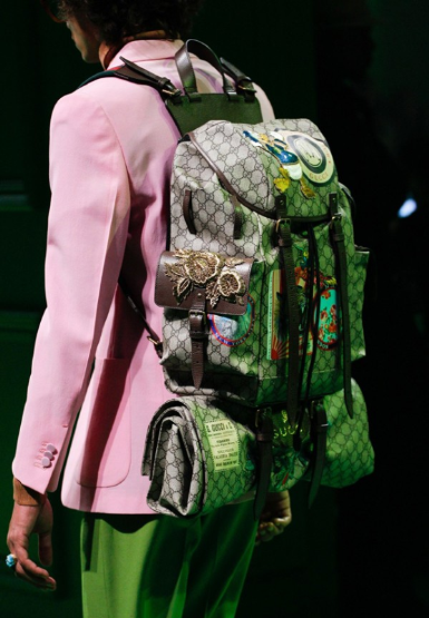 Gucci古馳包鞋2017春夏米蘭男裝周時裝秀場細節圖片