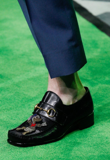 Gucci古馳包鞋2017春夏米蘭男裝周時裝秀場細節圖片