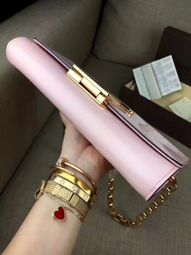 M94269 LouisVuitton 路易威登晚裝包系列Vernis漆皮女式手拿包 粉色