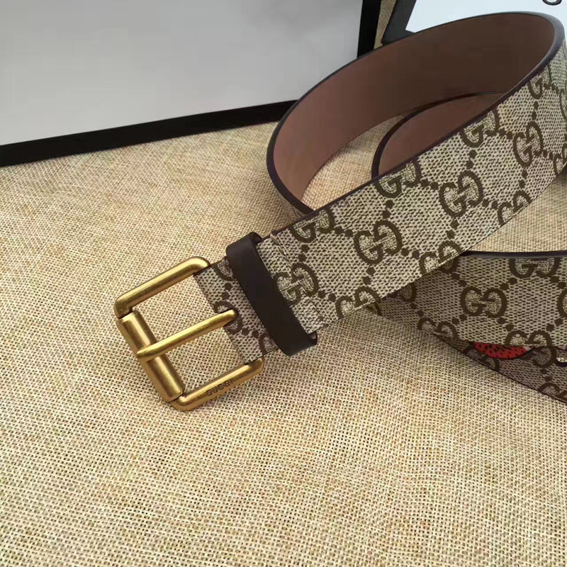 Gucci古奇新款2017蛇印花腰帶 Gucci女士皮帶 古馳要帶