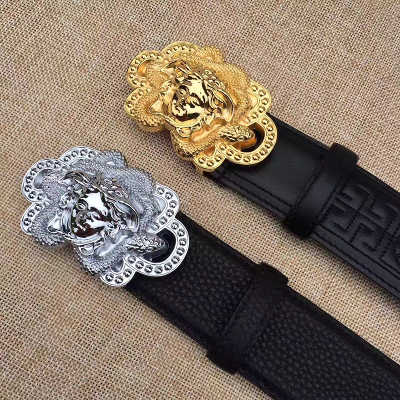 范思哲Versce2017新款皮帶 男士腰帶牛皮 黑色