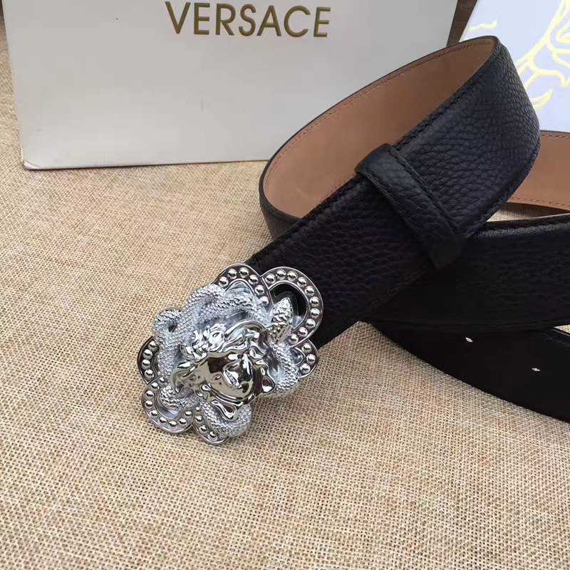 范思哲Versce2017新款皮帶 男士腰帶牛皮 黑色