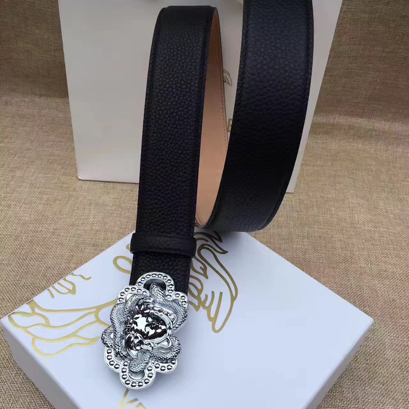 范思哲Versce2017新款皮帶 男士腰帶牛皮 黑色