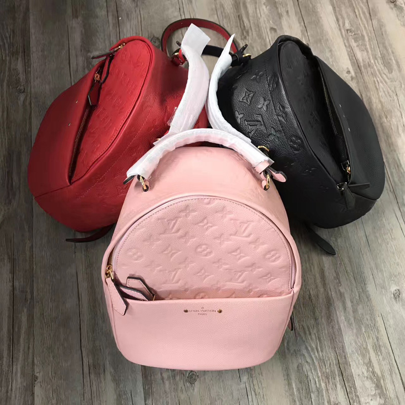 M44015 LV SORBONNE 雙肩包 LV全皮壓花雙肩包 LV女士背包