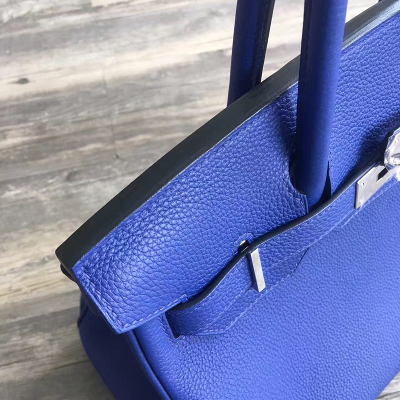 愛馬仕手提包 Hermes Birkin系列 鉑金包 純手工定制版 30cm TOGO皮 電光藍