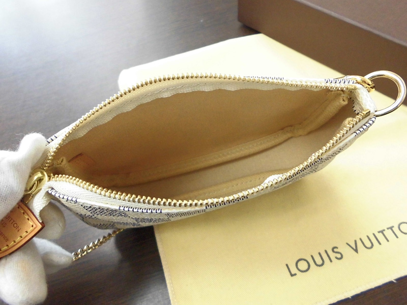 N58010 LV MINI POCHETTE ACCESSORIES系列白色帆布手提包 LV手拎 單肩包