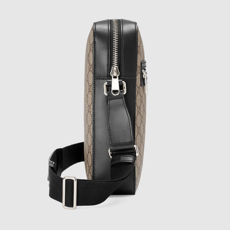 473878 Gucci Supreme高級(jí)人造革扁平郵差包 Gucci男士斜挎包