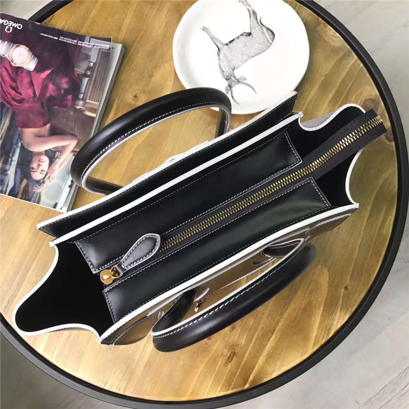 2017賽琳 celine笑臉包 囧臉包真皮女包 頭層牛皮 翅膀手提包 黑色