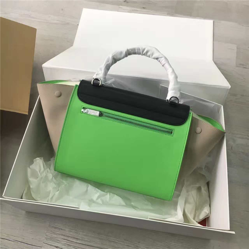Celine Trapeze 賽琳秋千包 賽琳秋千包配色系列 手提單肩包 黑/綠/藕粉