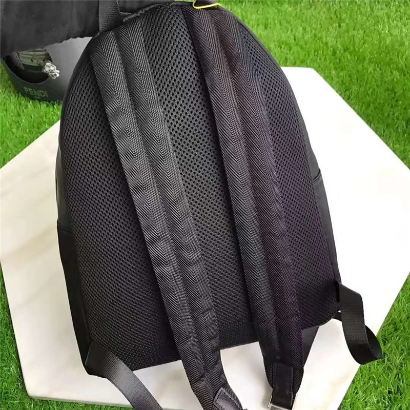 Fendi雙肩包 芬迪經典小怪獸眼睛 芬迪雙肩包 Fendi帆布雙肩包 黑色白眼