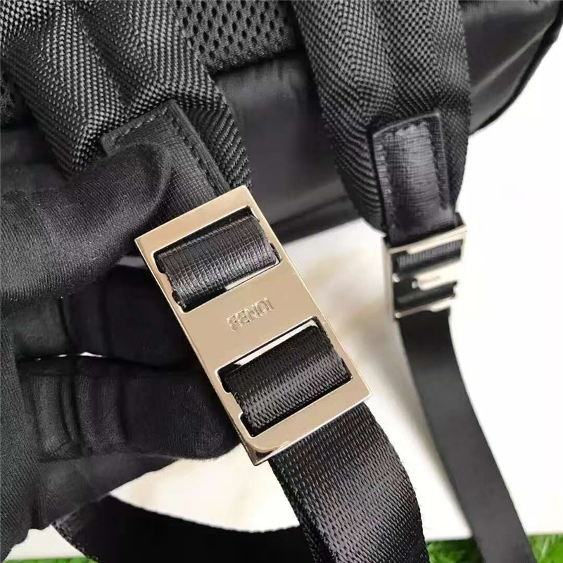 Fendi雙肩包 芬迪經典小怪獸眼睛 芬迪雙肩包 Fendi帆布雙肩包 黑色白眼