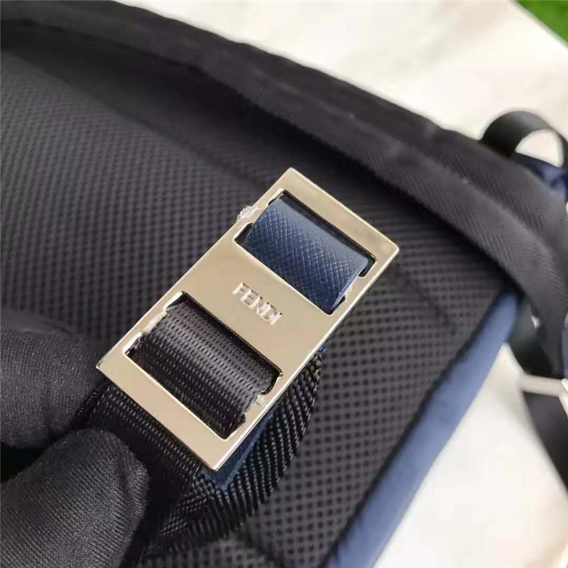 Fendi芬迪新款雙肩包 Fendi經典小怪獸眼睛 芬迪雙肩包 黑色/白眼