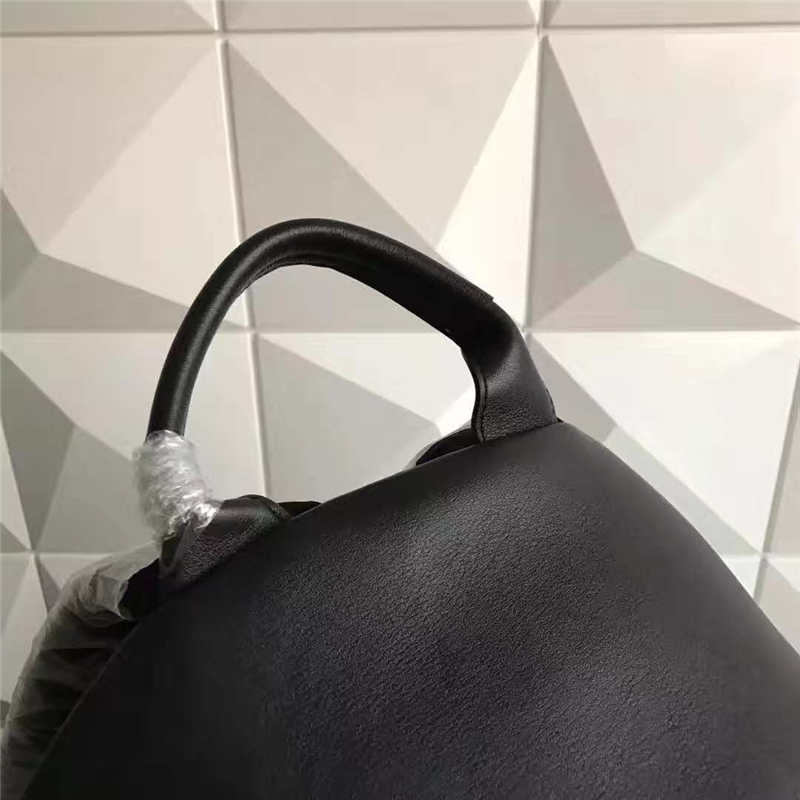 Fendi芬迪新款雙肩包 尼龍布配牛皮雙肩包 羊毛笑臉 芬迪雙肩包 黑色