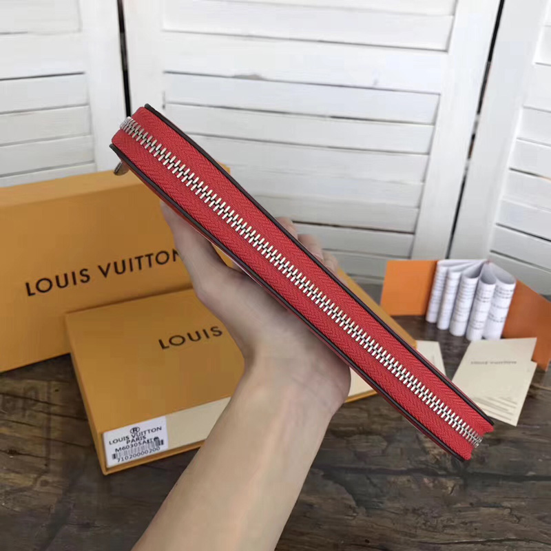 M60632 LV Supreme 聯名系列限量版Zippy Organizer 拉鏈錢夾 LV錢包全開 紅色