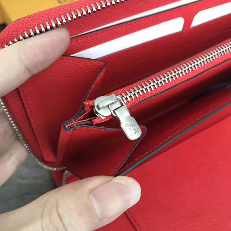 M60632 LV Supreme 聯名系列限量版Zippy Organizer 拉鏈錢夾 LV錢包全開 紅色