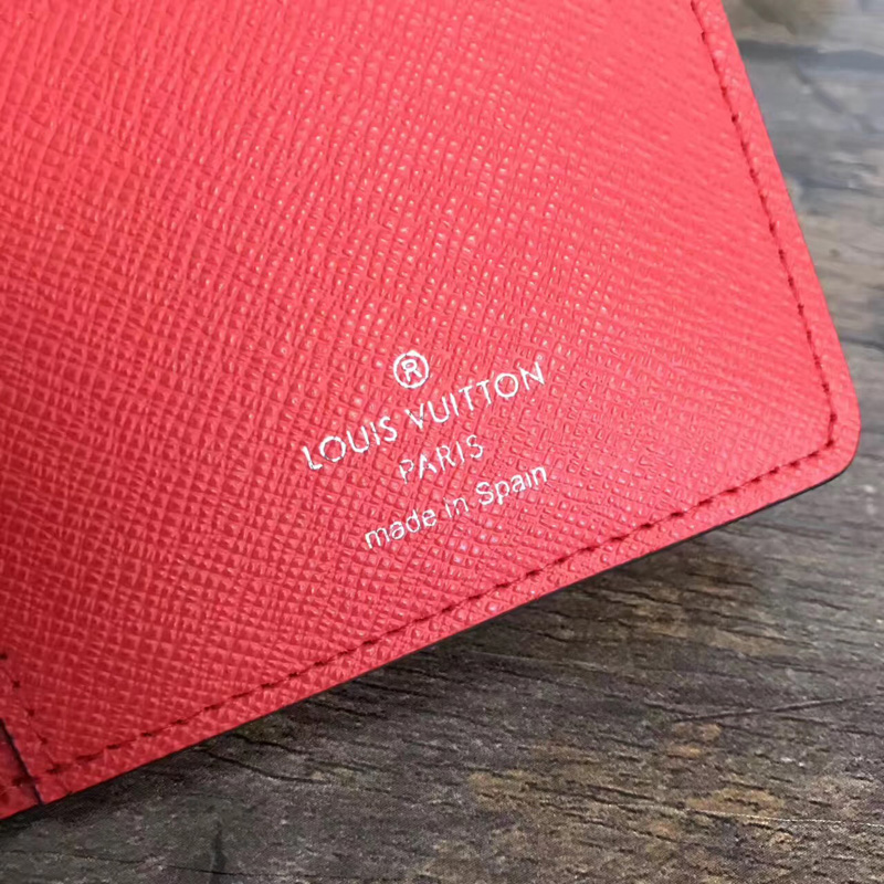 M60622 LV Supreme 聯名系列限量版Brazza 錢夾 LV西裝夾 LV錢包 紅色