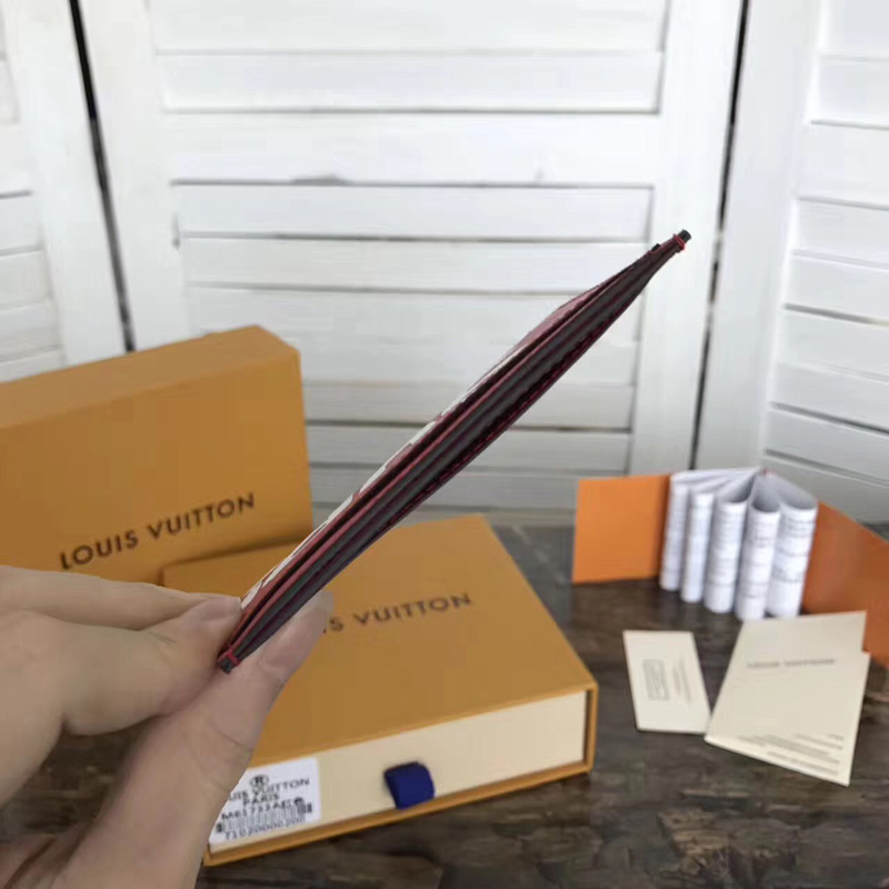 M61733 LV Supreme 聯名系列限量版卡套 LV卡包 LV卡夾 紅色
