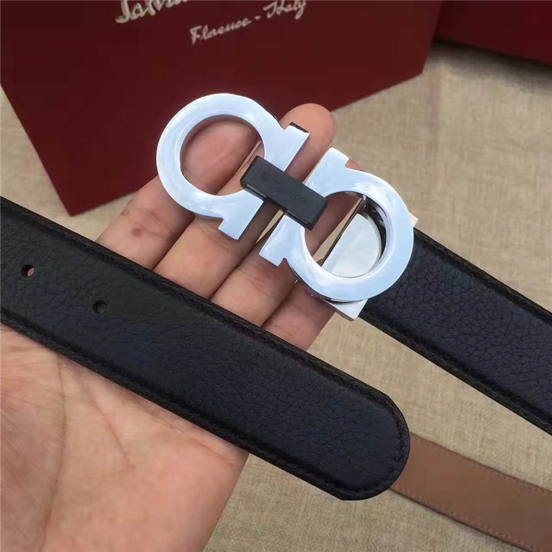 Salvatore Ferragamo 菲拉格慕 正裝腰帶 商務休閑款 黑帶黑LOGO