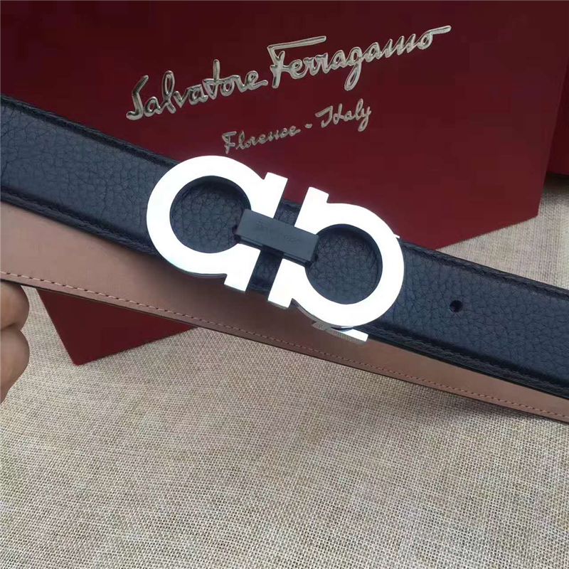 Salvatore Ferragamo 菲拉格慕 正裝腰帶 商務休閑款 黑帶黑LOGO