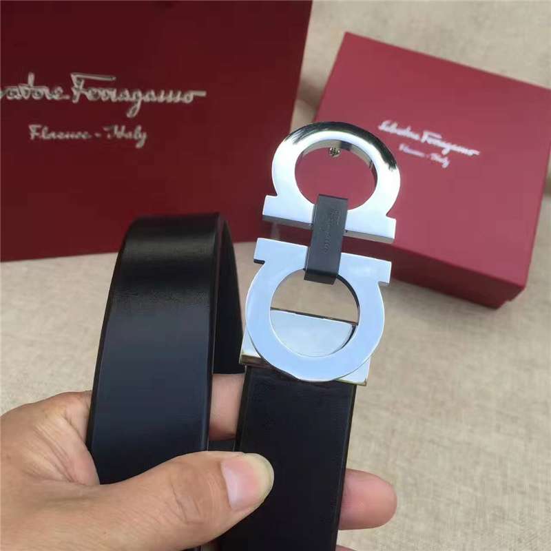 Salvatore Ferragamo 菲拉格慕 正裝腰帶 商務休閑款 黑帶黑LOGO