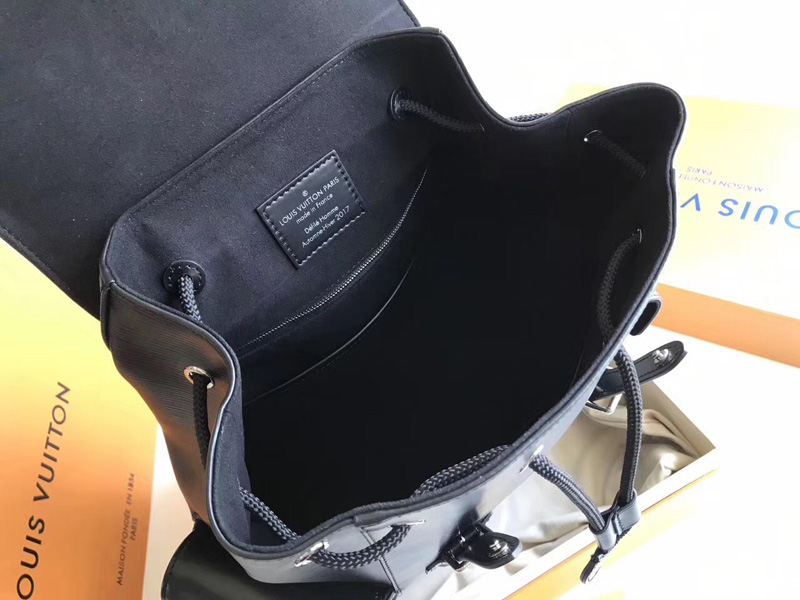 M41709 LV Supreme 聯名系列限量版Christopher 小號雙肩包 LV雙肩包 黑色