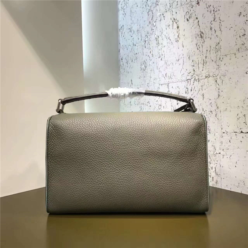 FENDI 芬迪 8762 2017新款 牛皮女士單肩手提包 羅馬波士頓包 軍綠色