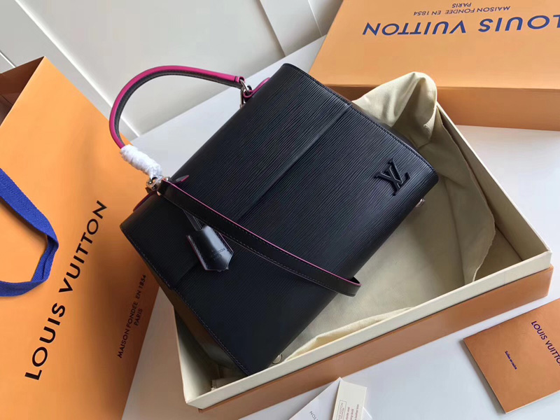 M41334 LV CLUNY MM 中號手袋 LV女包 LV真皮水波紋 LV手提包 黑色