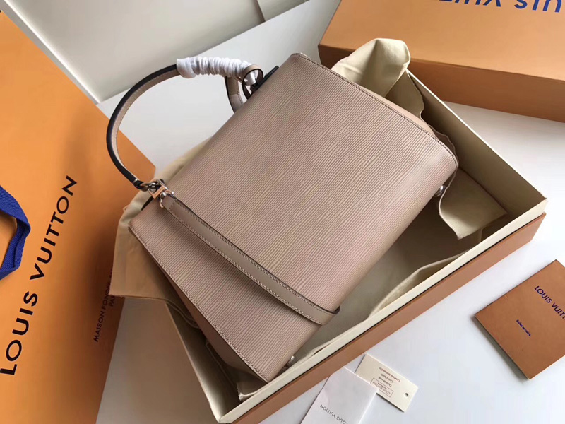 M41300 LV CLUNY MM 中號手袋 LV女包 LV真皮水波紋 LV手提包 奶茶色