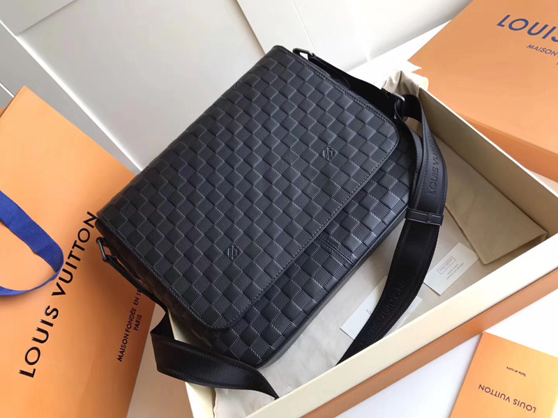 N41284 LV DISTRICT 中號手袋 LV全皮系列男包 LV單肩斜挎包