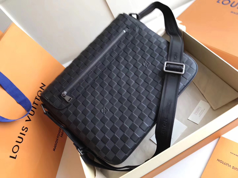 N41284 LV DISTRICT 中號手袋 LV全皮系列男包 LV單肩斜挎包