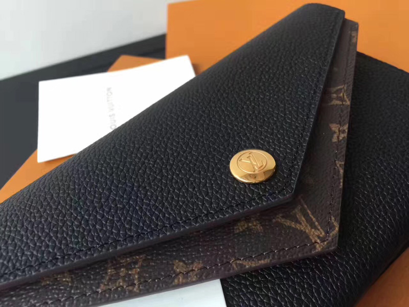 M64319 LV Double V 錢夾 LV錢包 LV女士錢包 LV全皮翻蓋錢夾 黑色