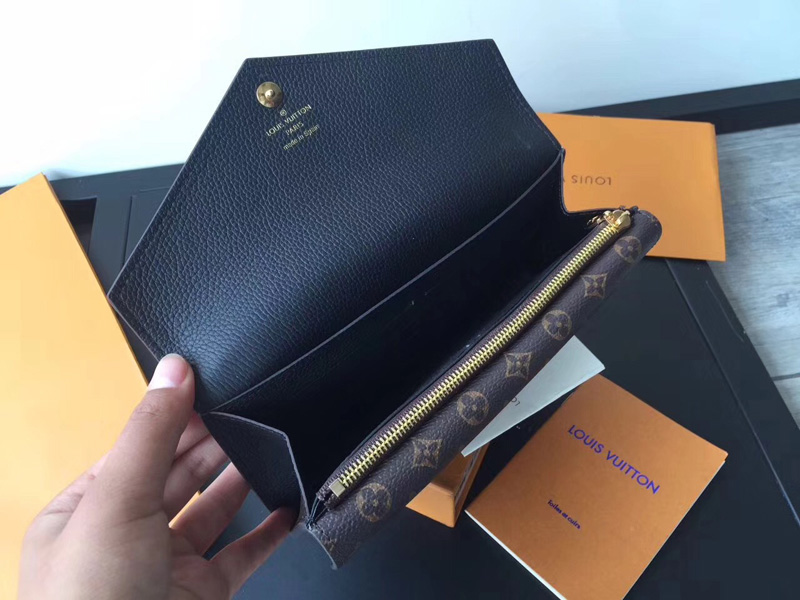 M64319 LV Double V 錢夾 LV錢包 LV女士錢包 LV全皮翻蓋錢夾 黑色