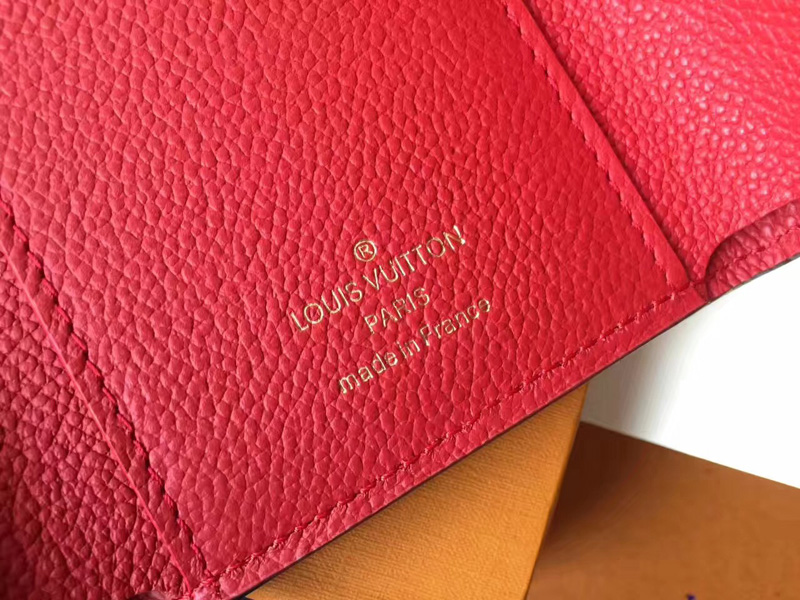 M64061 LVVICTORINE 錢夾 LV錢夾 LV短夾 LV全皮壓花錢包 紅色