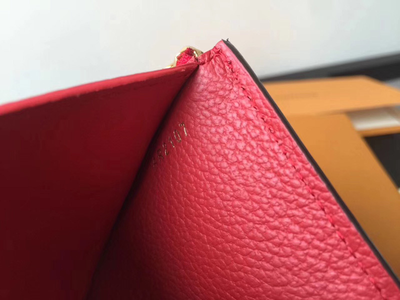 M64061 LVVICTORINE 錢夾 LV錢夾 LV短夾 LV全皮壓花錢包 紅色