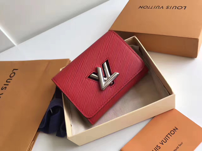 M64413 LV TWIST 短款錢夾 LV錢夾 LV女士錢包 LV水波紋短夾 紅色