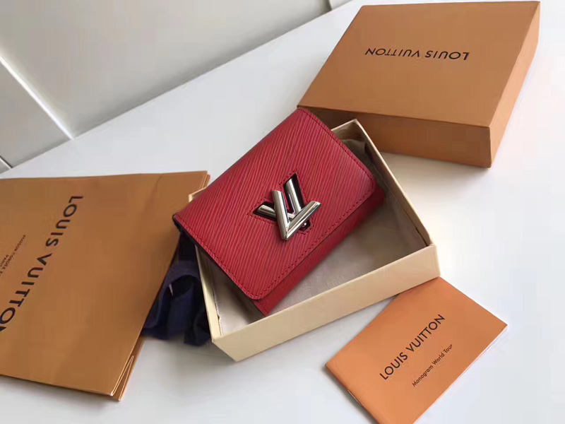 M64413 LV TWIST 短款錢夾 LV錢夾 LV女士錢包 LV水波紋短夾 紅色
