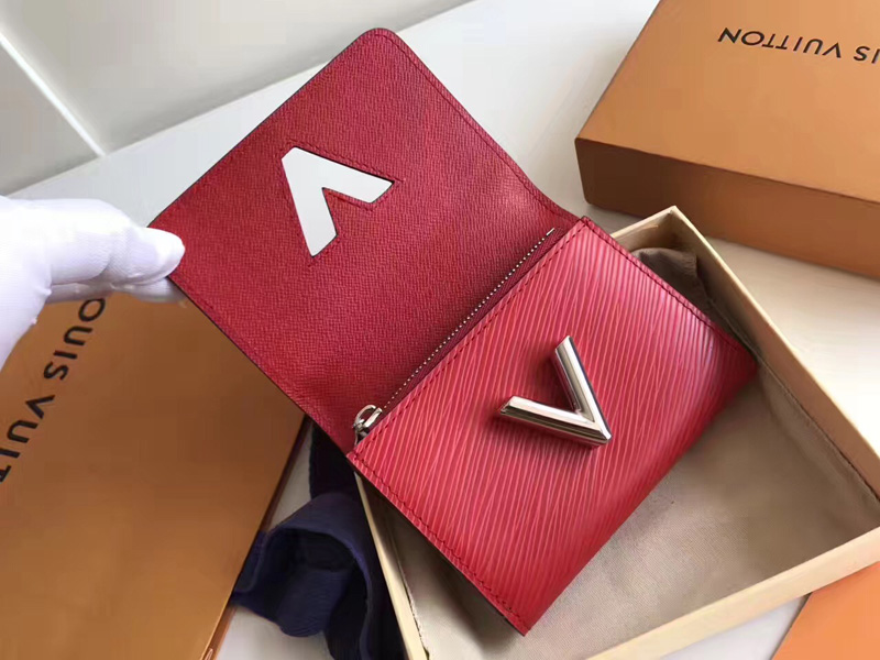 M64413 LV TWIST 短款錢夾 LV錢夾 LV女士錢包 LV水波紋短夾 紅色