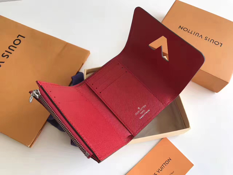 M64413 LV TWIST 短款錢夾 LV錢夾 LV女士錢包 LV水波紋短夾 紅色