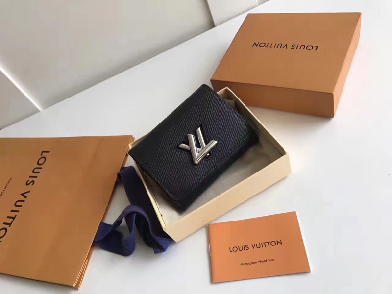 M64414 LV TWIST 短款錢(qián)夾 LV錢(qián)夾 LV女士錢(qián)包 LV水波紋短夾 黑色
