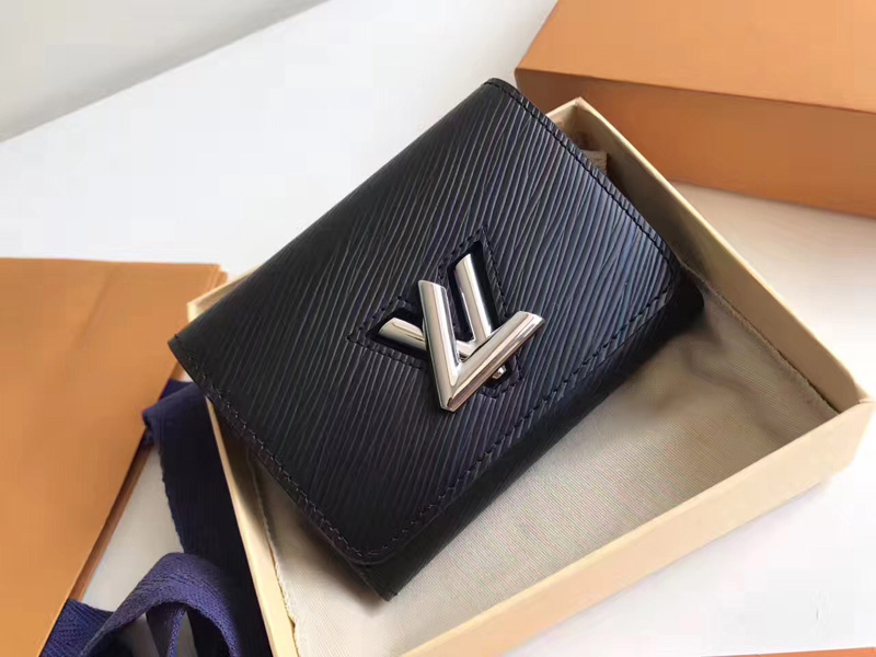 M64414 LV TWIST 短款錢(qián)夾 LV錢(qián)夾 LV女士錢(qián)包 LV水波紋短夾 黑色