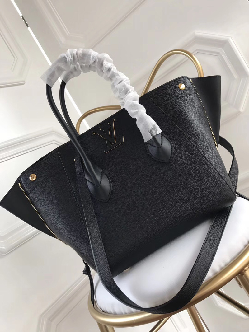 M54843 LV FREEDOM 手袋 LV小牛皮Tote手袋 LV女包 LV全皮女包 黑色